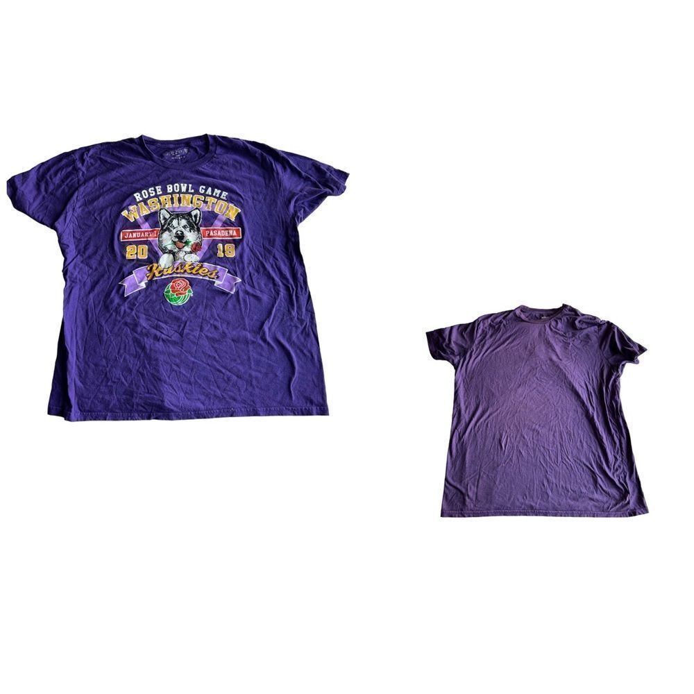 2 purple t shirts